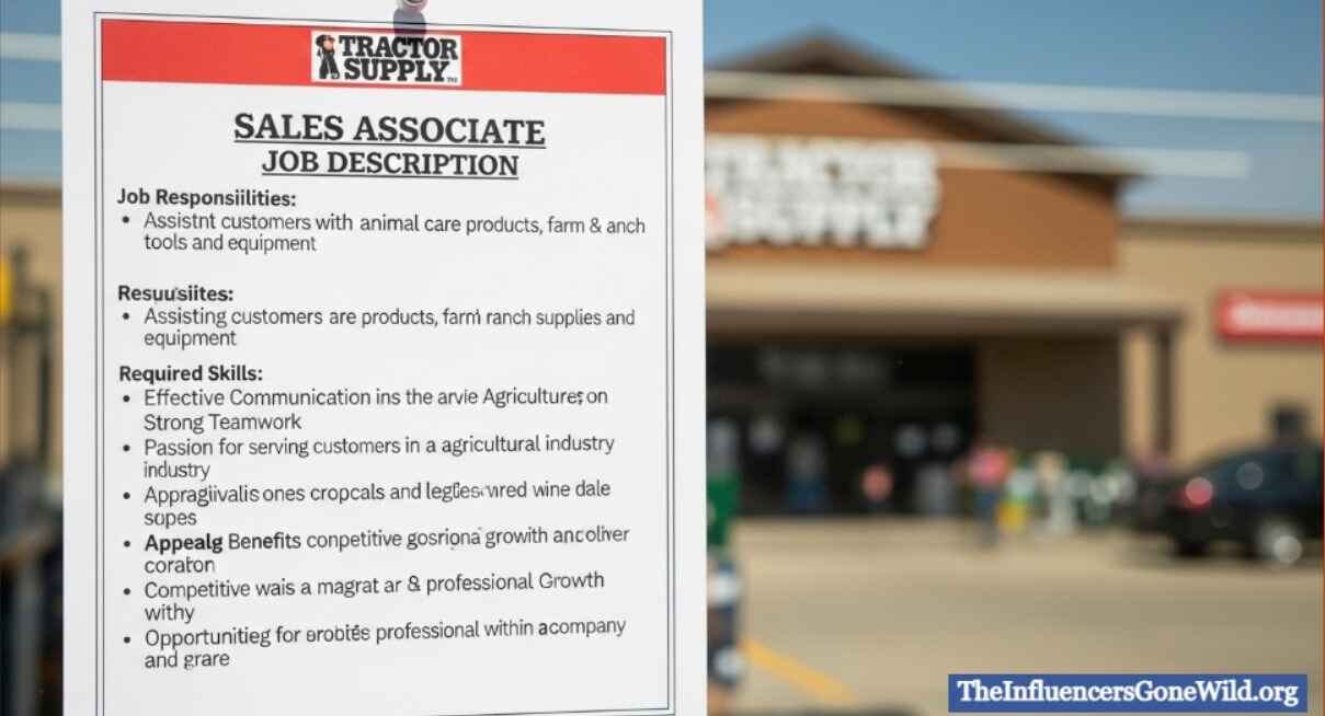 Understanding the Tractor Supply Sales Associate Job Description